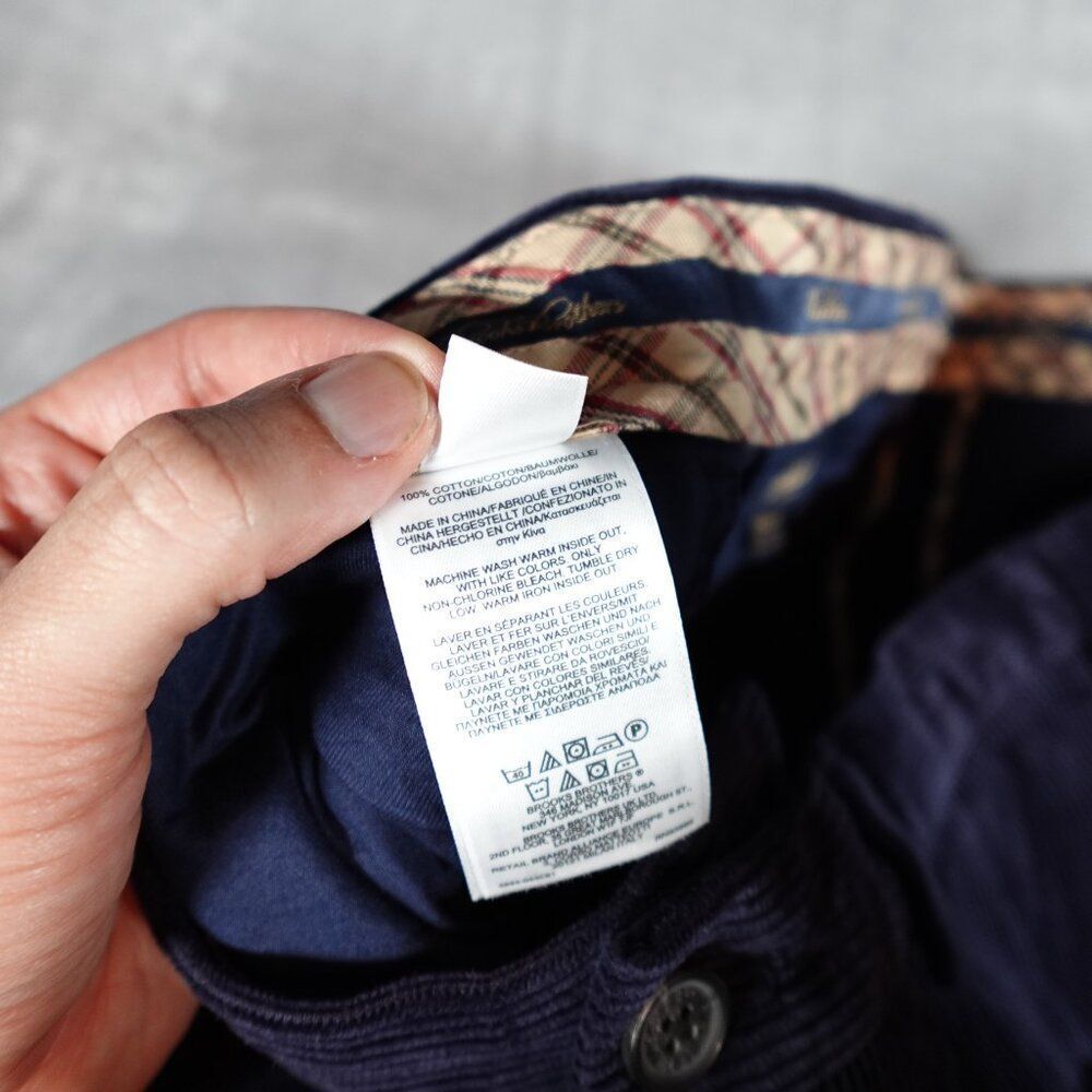Brooks Brothers Elliot Corduroy Pants Mens 38x30 (Fits 38x28) Altered Cuffed - Picture 4 of 10